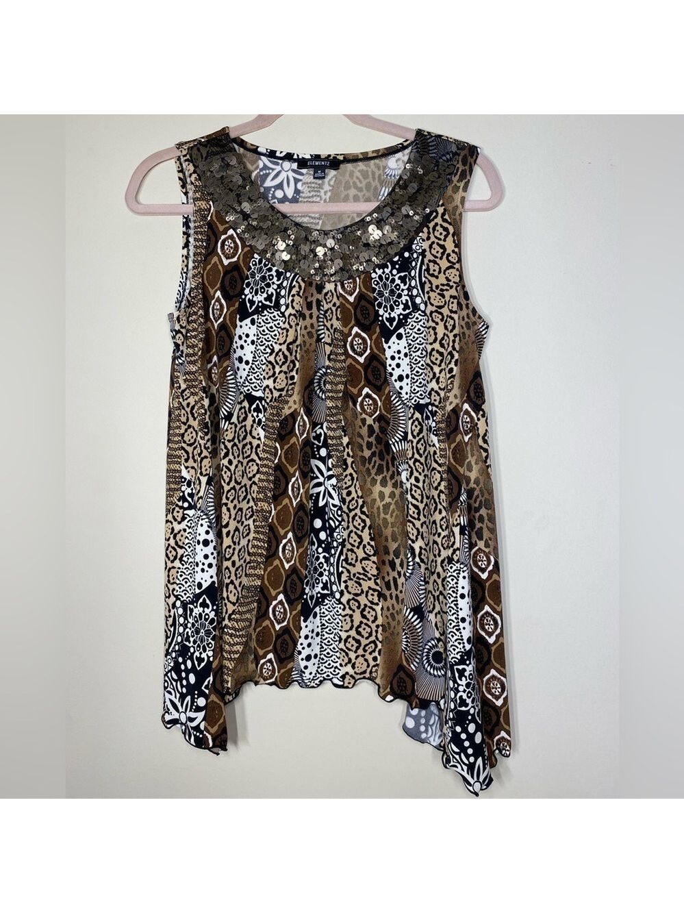 Elementz Sleeveless Trapeze Style Top M